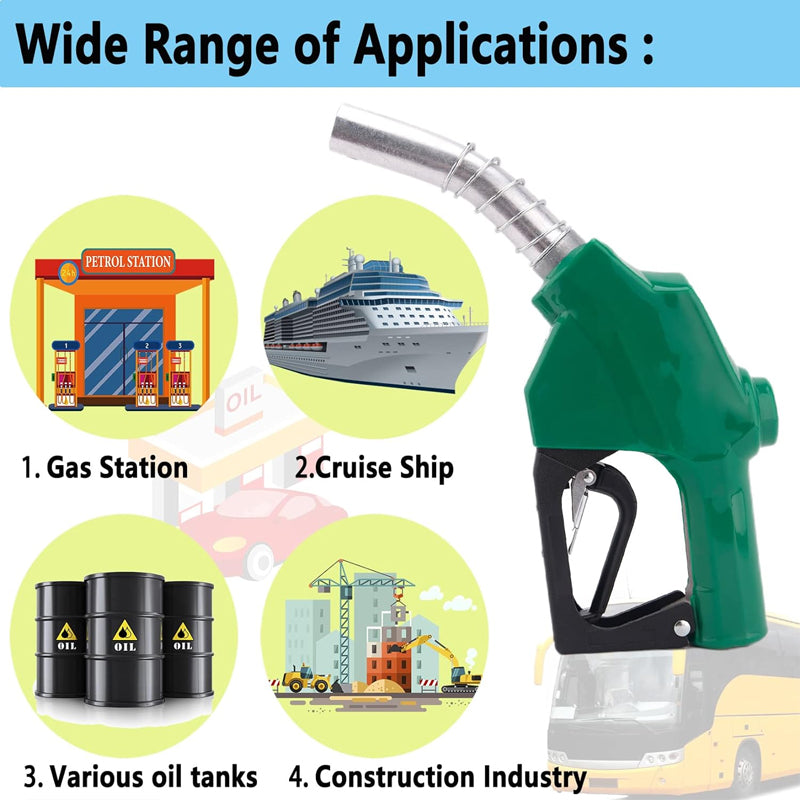 BowLift | 1-3/16"Automatic Fuel Nozzle,Car Fuel Filling Nozzle,Auto Shut-Off Fuel Nozzle, Suitable For Filling Diesel,Kerosene And Various Gasoline