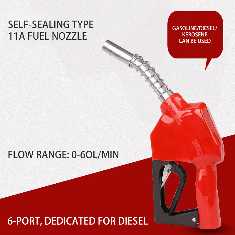 BowLift | 11A Diesel Large Mouth Self-Sealing Refueling Gun Nozzle Gas Station Self-Sealing Oil Gun 6 Points Diesel Gasoline Kerosene Oil Gun 3/4