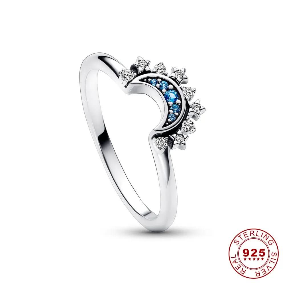 BowLift | Elegant 925 silver ring with moon & sun design