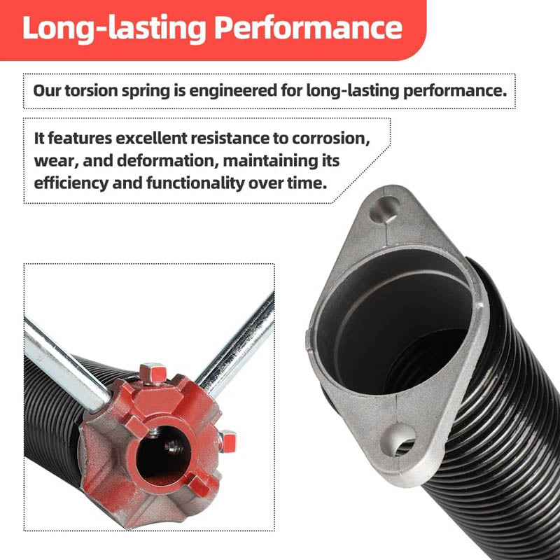 BowLift | Heavy-Duty Garage Door Springs & Wires 0.207” x 2” x 24” (Pair) 18000 Cycles with Gloves for Replacement