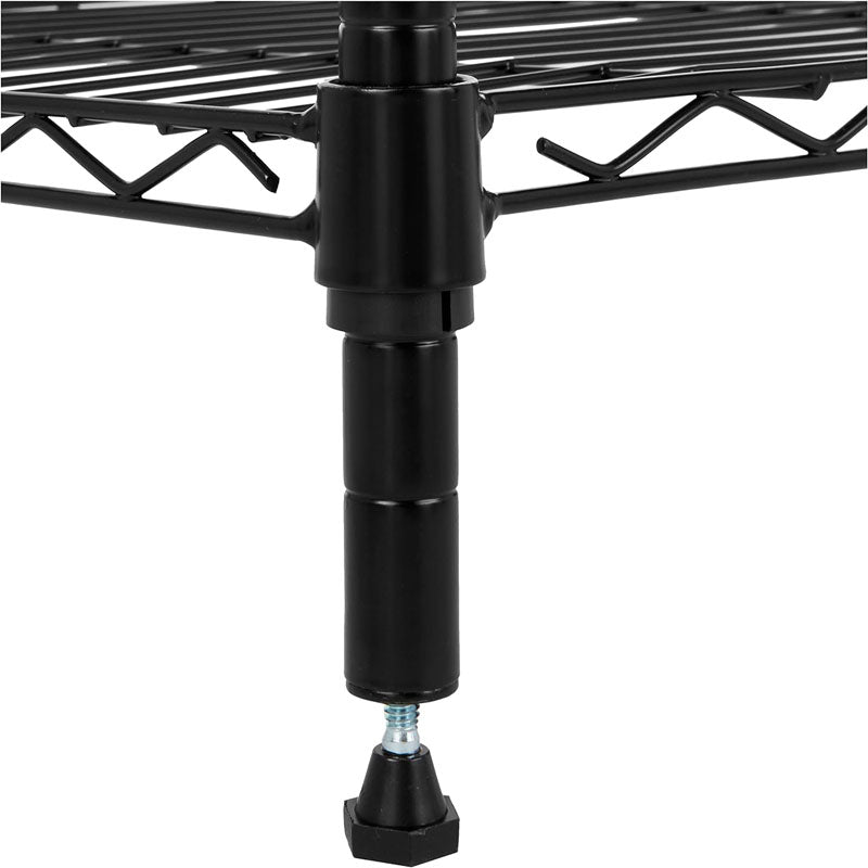 BowLift | 1400LBS Garage Storage Rack 4 Tier Garage Shelving Heavy Duty Steel Organizer Wire Rack for Storage Warehouse Pantry Closet