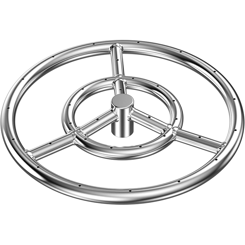 BowLift | 12" Round Fire Pit Burner Ring, 304 Stainless Steel
