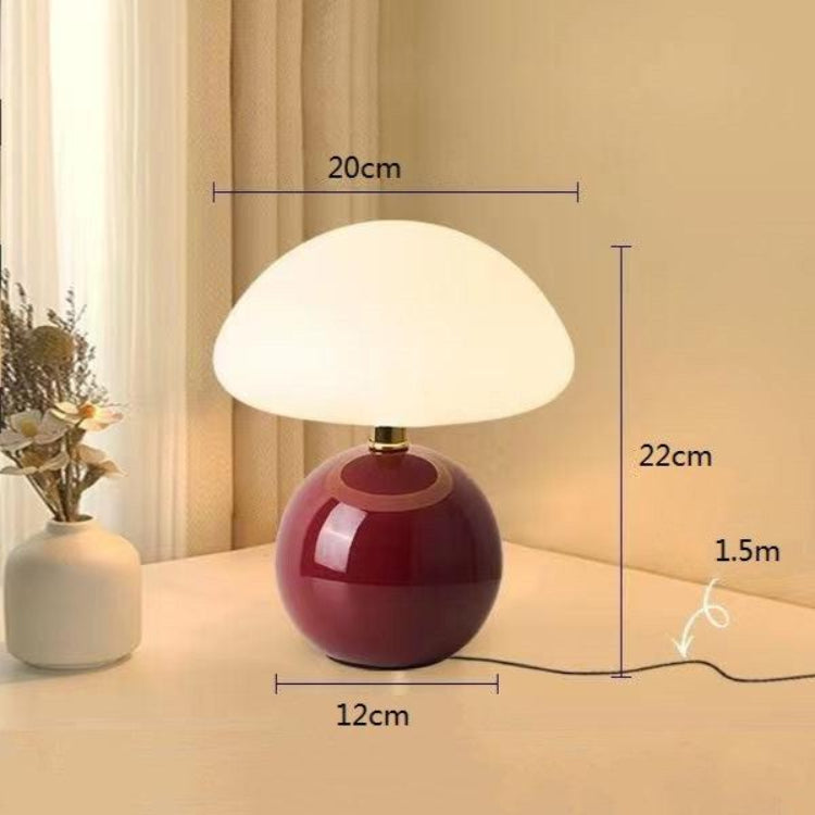 BowLift | Mushroom Shaped Table Lamp – Elegant French Cream Lamp for a Cozy Bedroom