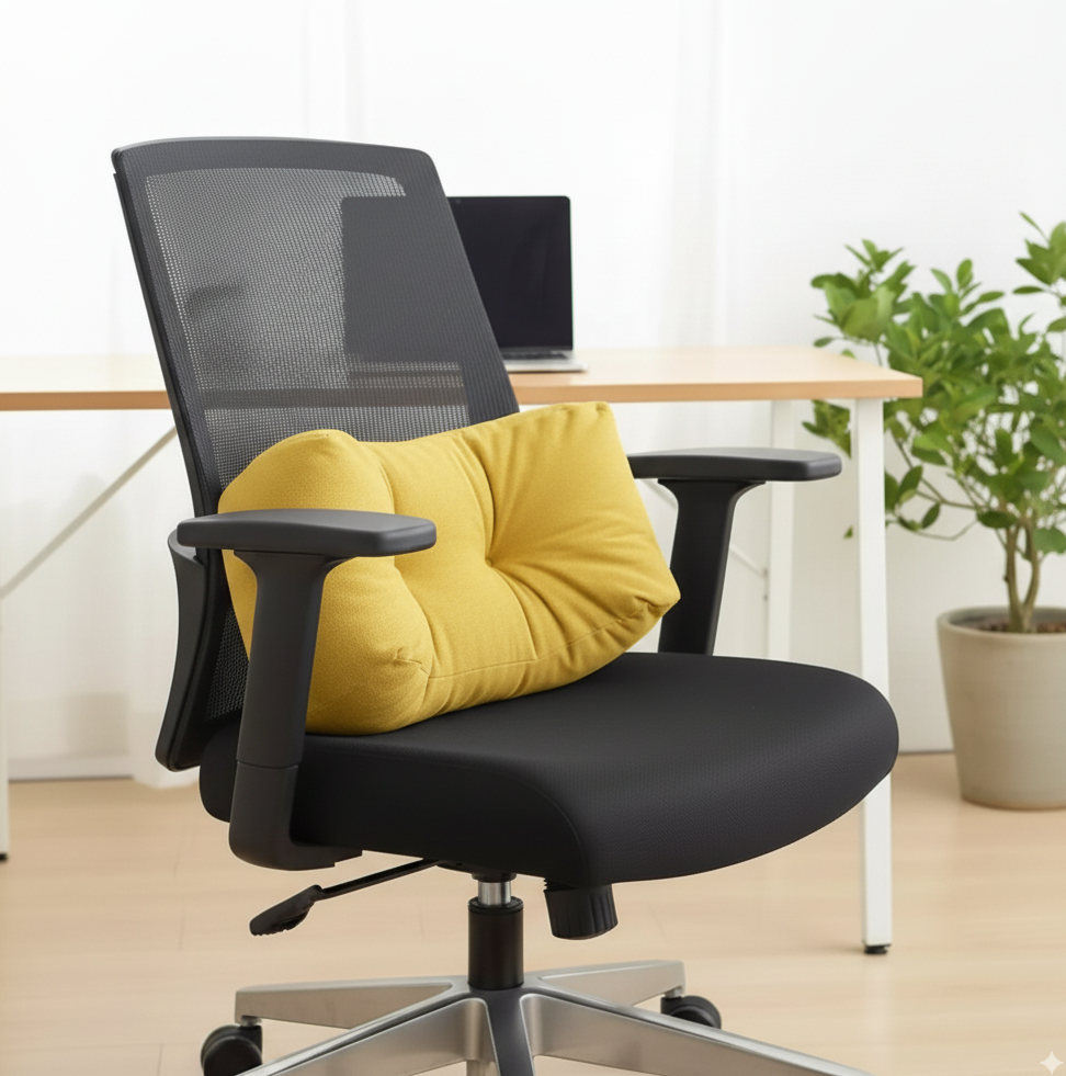 BowLift | Ergonomic Seat Cushion | Memory Foam Back Support | Relieves Pressure & Improves Posture