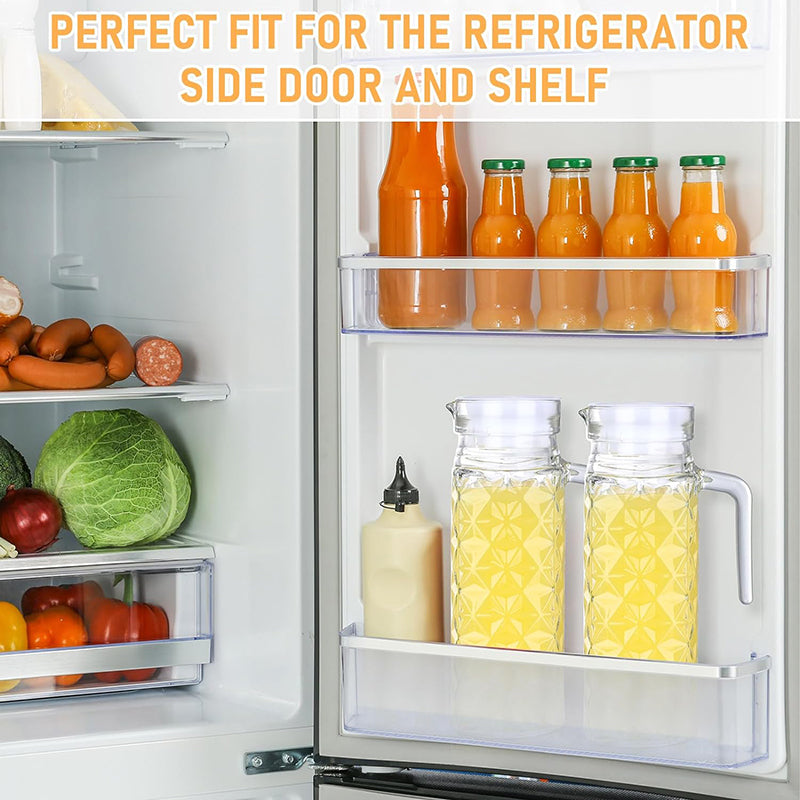 BowLift | 1.1L 2 Pcs Glass Pitcher with Lid Fridge Pitcher with Handle Glass Water Pitcher Juice Containers Milk Jug