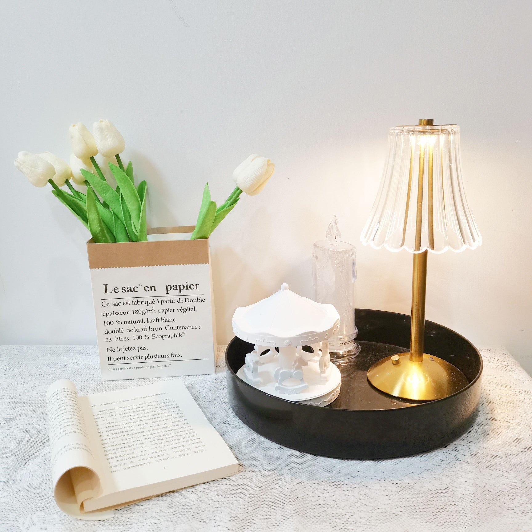 BowLift | RadiantGold – Elegant Portable Table Lamp