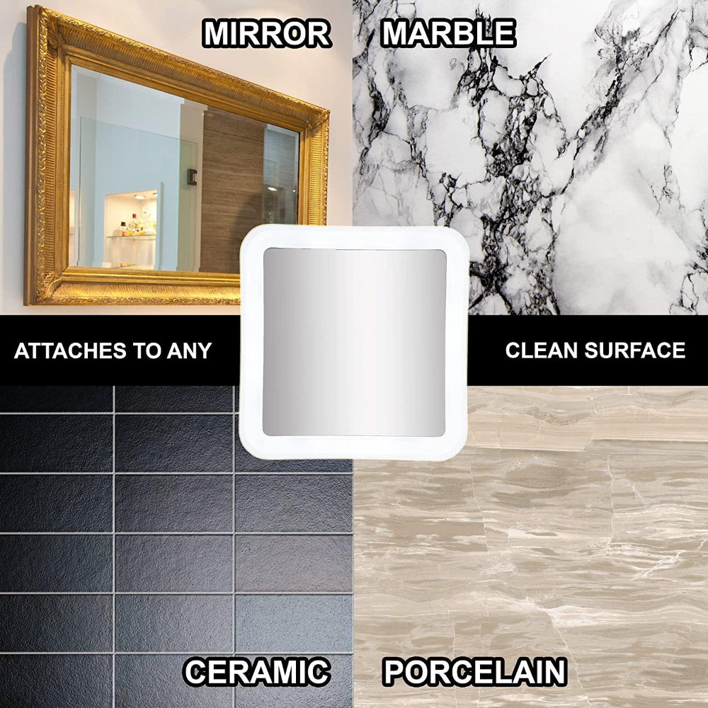 BowLift | GlowView 10X Lighted Magnifying Mirror with LED & Suction Mount – Portable Makeup Mirror