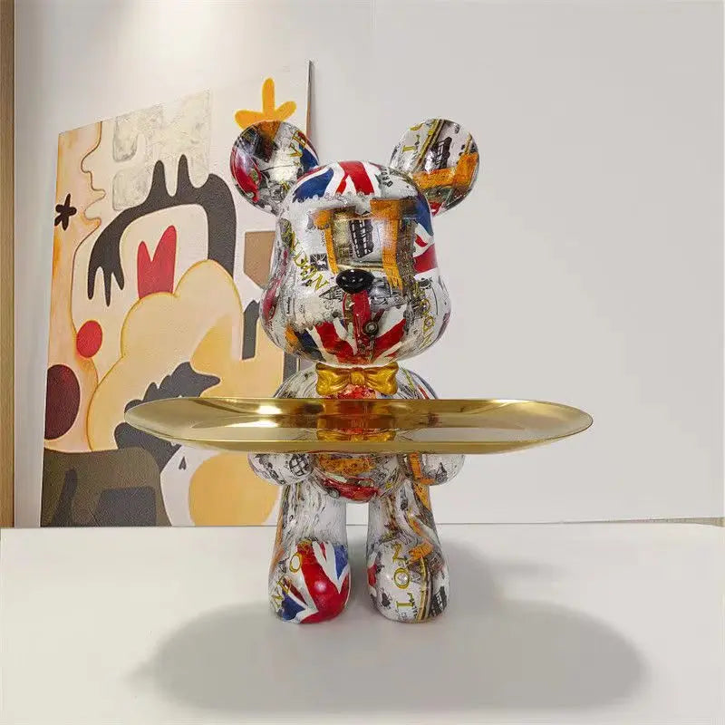 BowLift | PawTag - Graffiti Bear Statue