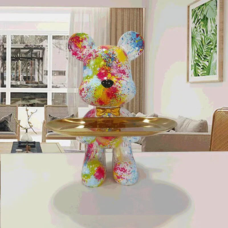 BowLift | PawTag - Graffiti Bear Statue