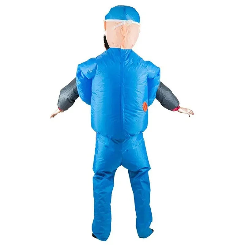BowLift | Inflatable Halloween Surgeon Costume with Ghost – Funny & Creepy Adult Costume