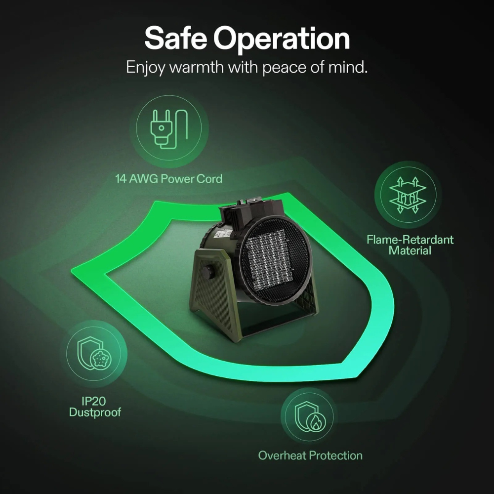 BowLift | Electric Space Heater Adjustable Thermostat Greenhouse Home Use