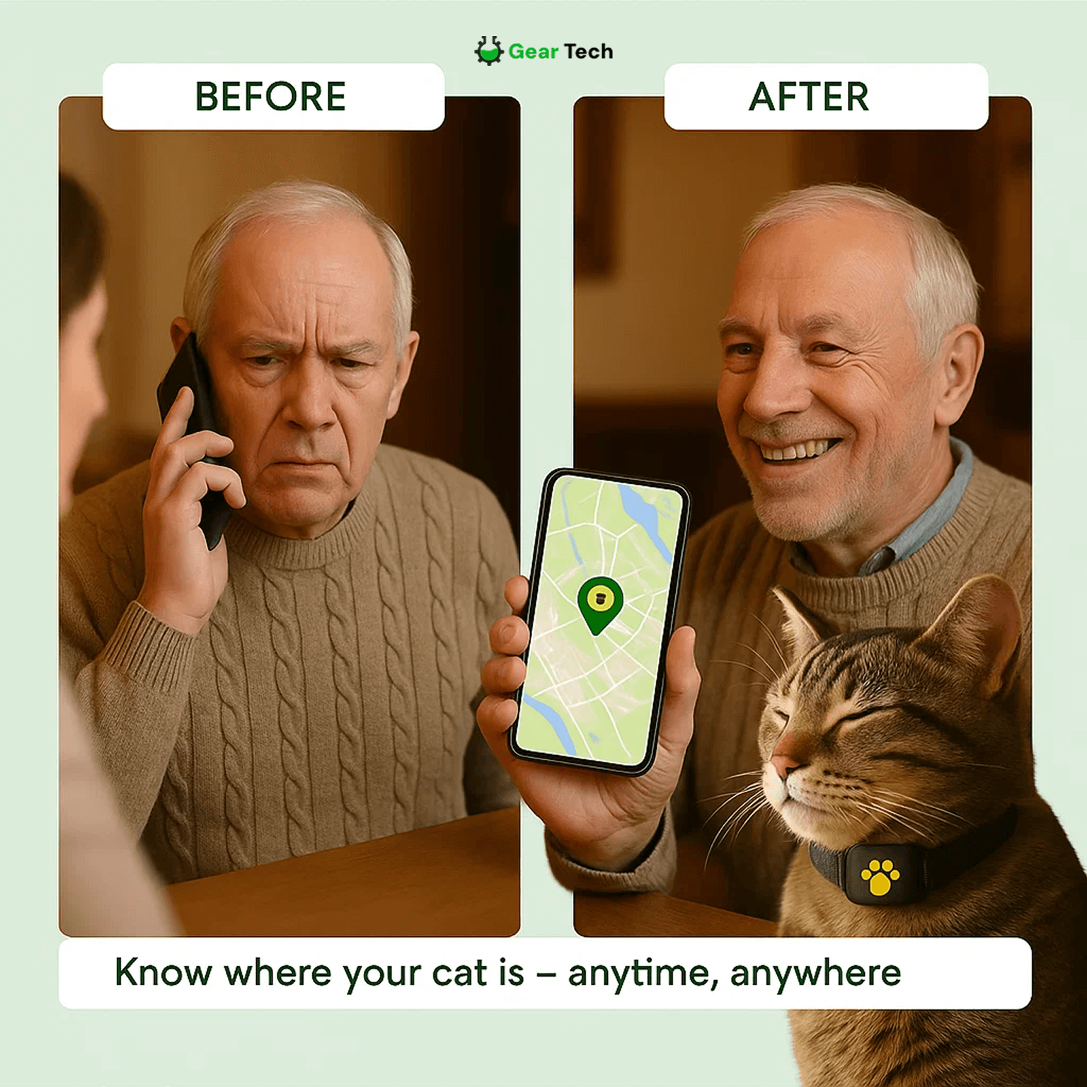 BowLift | #1 Find GPS Cat Tracker with Real-Time Location, Waterproof Design, and Activity Monitoring for Pet Safety and Tracking