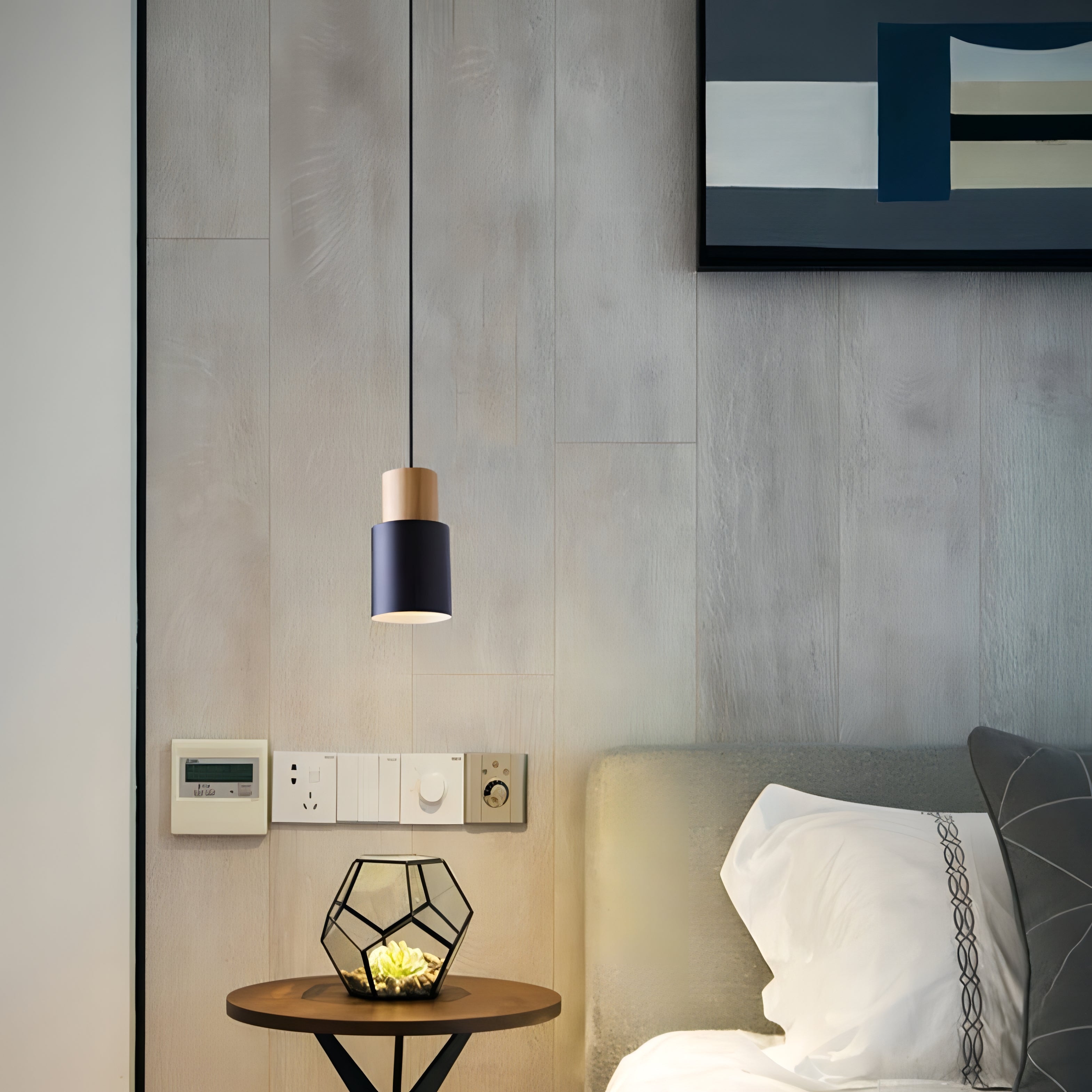 BowLift | Jaziel - Round Wood Nordic Hanging Pendant Lamp