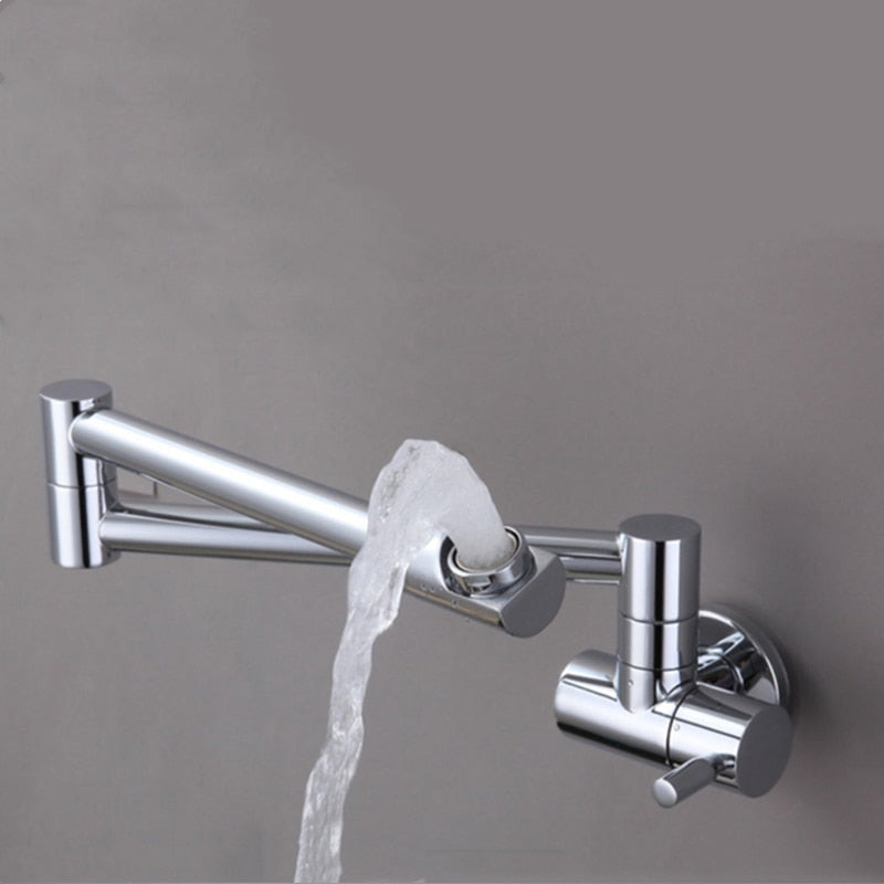 BowLift | Wall-Mounted Folding Chrome Pot Filler Faucet