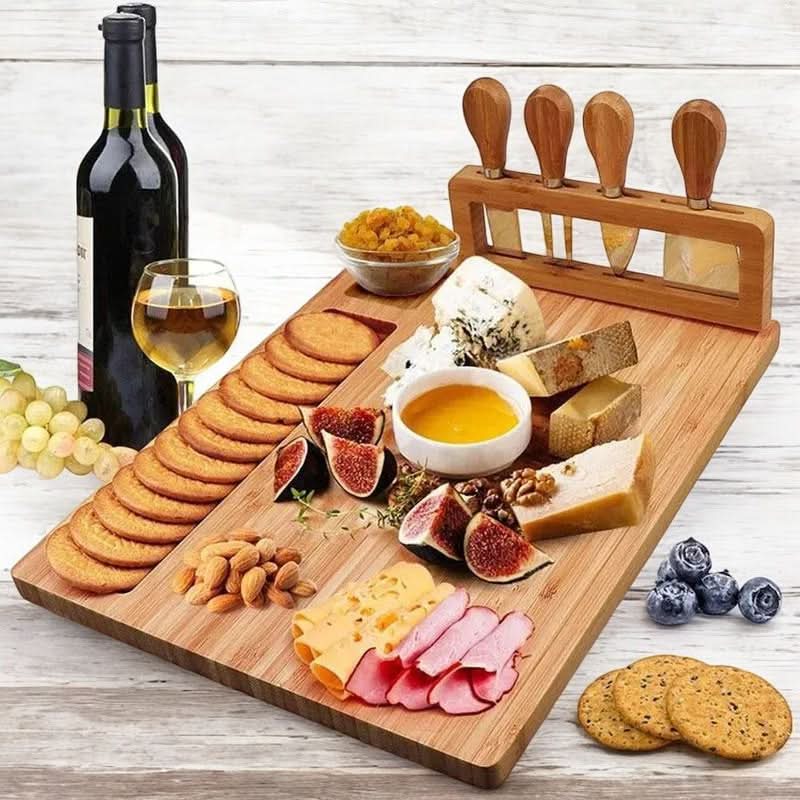 BowLift | CheeseLux – Premium Bamboo Cheese Board Set