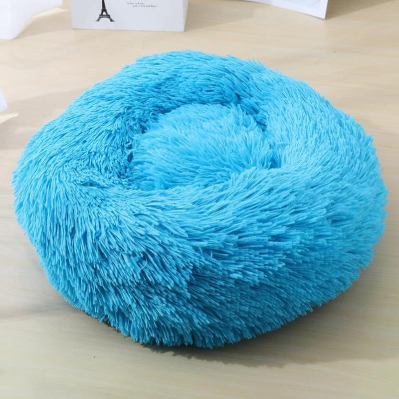 BowLift | Beef Plush Calming Donut Dog Bed for Small to Large Dogs