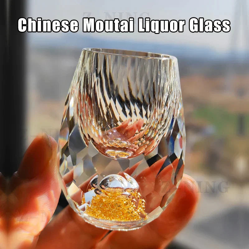 BowLift | Crystal Glass Whiskey Glasses Bar Liqueur Sphere Cups Sake and Shochu Double-Walled Thick Bottoms Small Capacity Tea Cups
