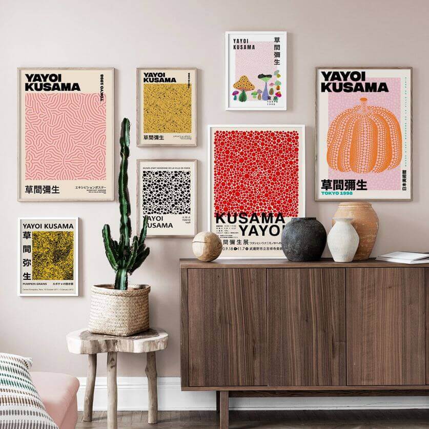 BowLift | Yayoi Kusama Abstract Premium Poster
