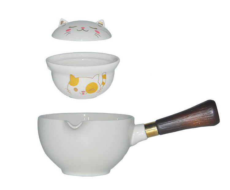 BowLift | Self-Rotating Cute Cat Kung Fu Tea Set