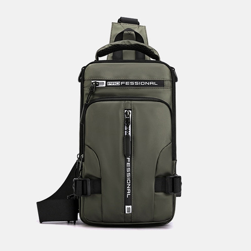 BowLift | Waterproof Oxford Crossbody Bag, Anti-Theft Sling Bag, USB Charging & Multi-Pocket Design