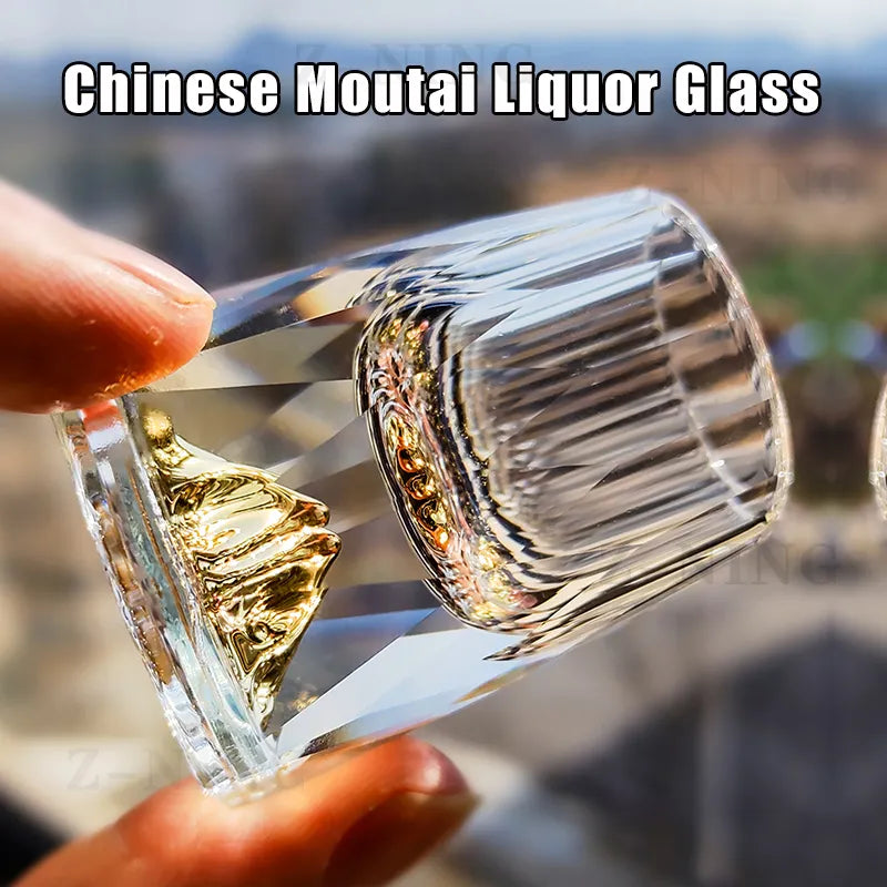 BowLift | Crystal Glass Whiskey Glasses Bar Liqueur Sphere Cups Sake and Shochu Double-Walled Thick Bottoms Small Capacity Tea Cups