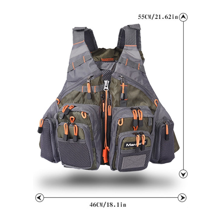 BowLift | MEN Outdoor Multifunctional Fishing Vest Life Jacket (Gray)