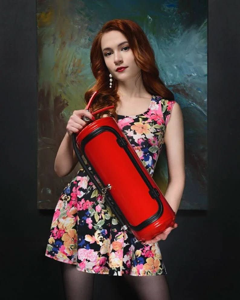 BowLift | Hidden mini bar in fire extinguisher design for stylish drink storage