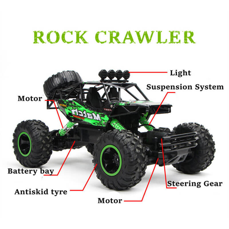 BowLift | Remote-Controlled Car, 4x4, Monster Truck, Rock Crawler, 2.4 G, Offroad Climbing Car