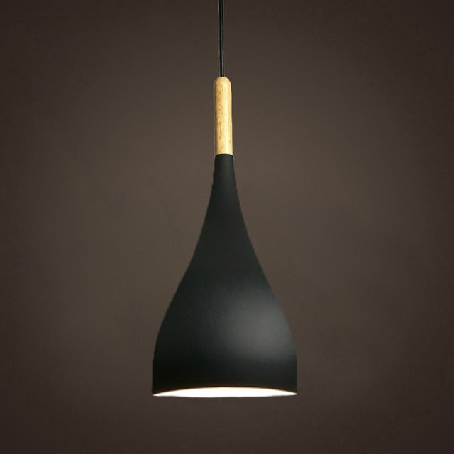 BowLift | Talon - Modern Drop-Shaped Wooden Pendant Light Scandinavian Ceiling Light