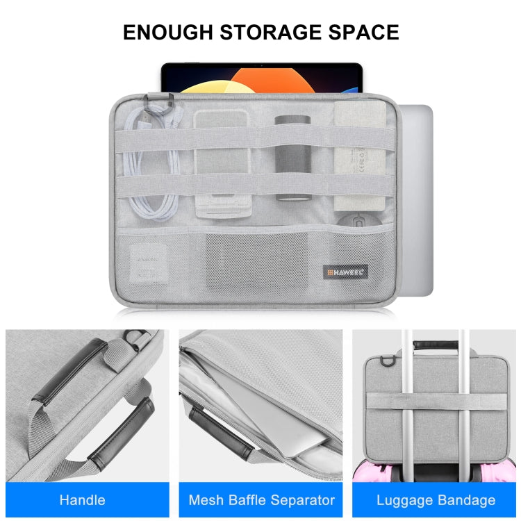 BowLift | HAWEEL 14.0 inch - 16.0 inch briefcase crossbody laptop bag for Macbook, Lenovo Thinkpad, ASUS, HP (Gray)