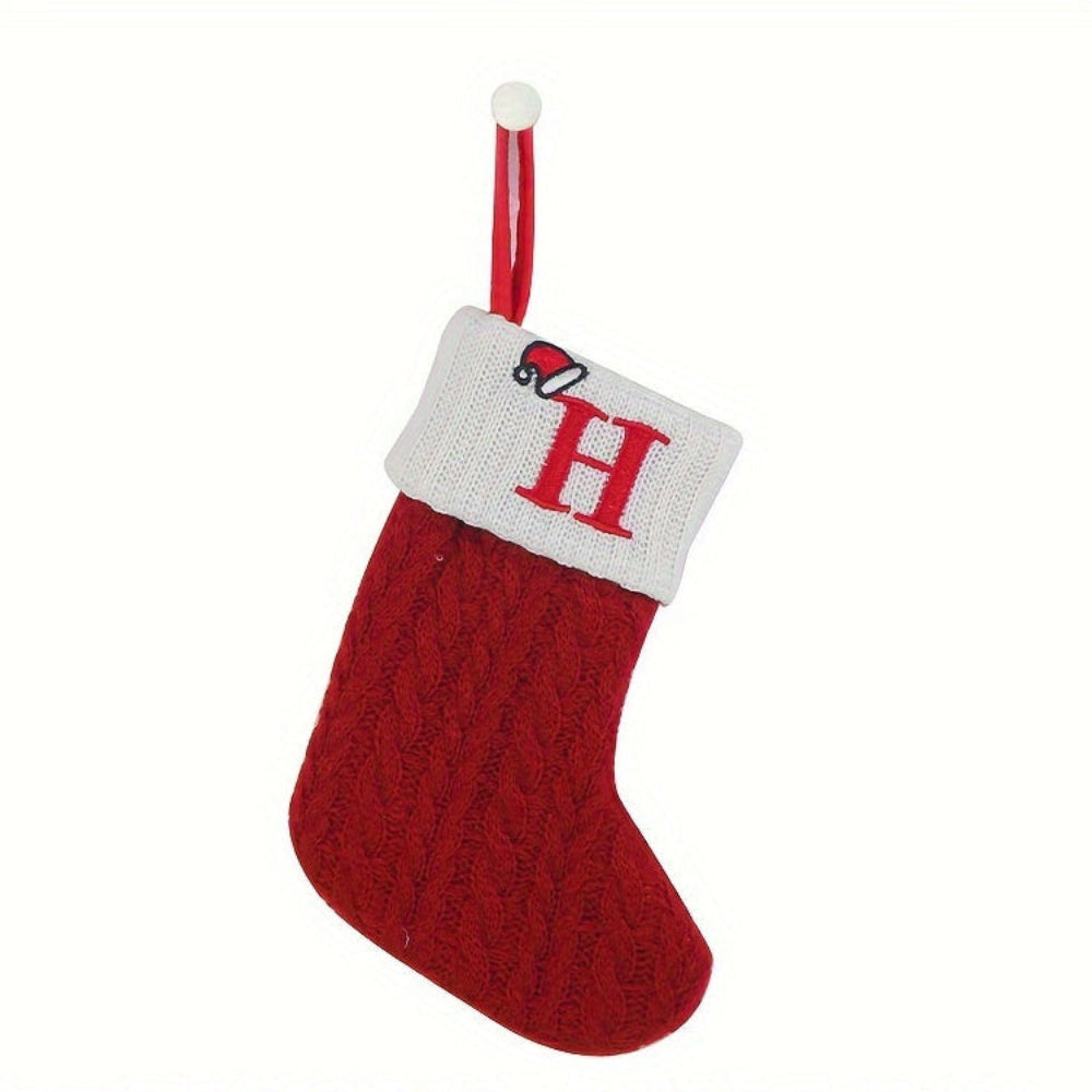 BowLift | Christmas Stocking Knit Monogram Alphabet Decorative Holiday Sock