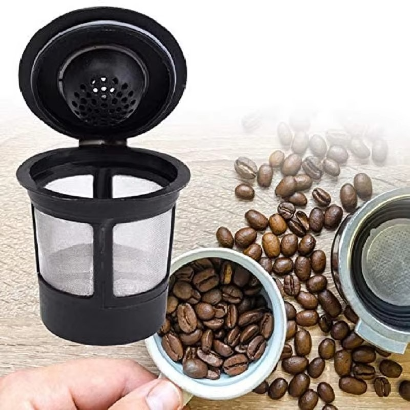BowLift | 3-Pack Reusable Stainless Steel Coffee Filter Pods with Spoon for 1.0 and 2.0 Brewers