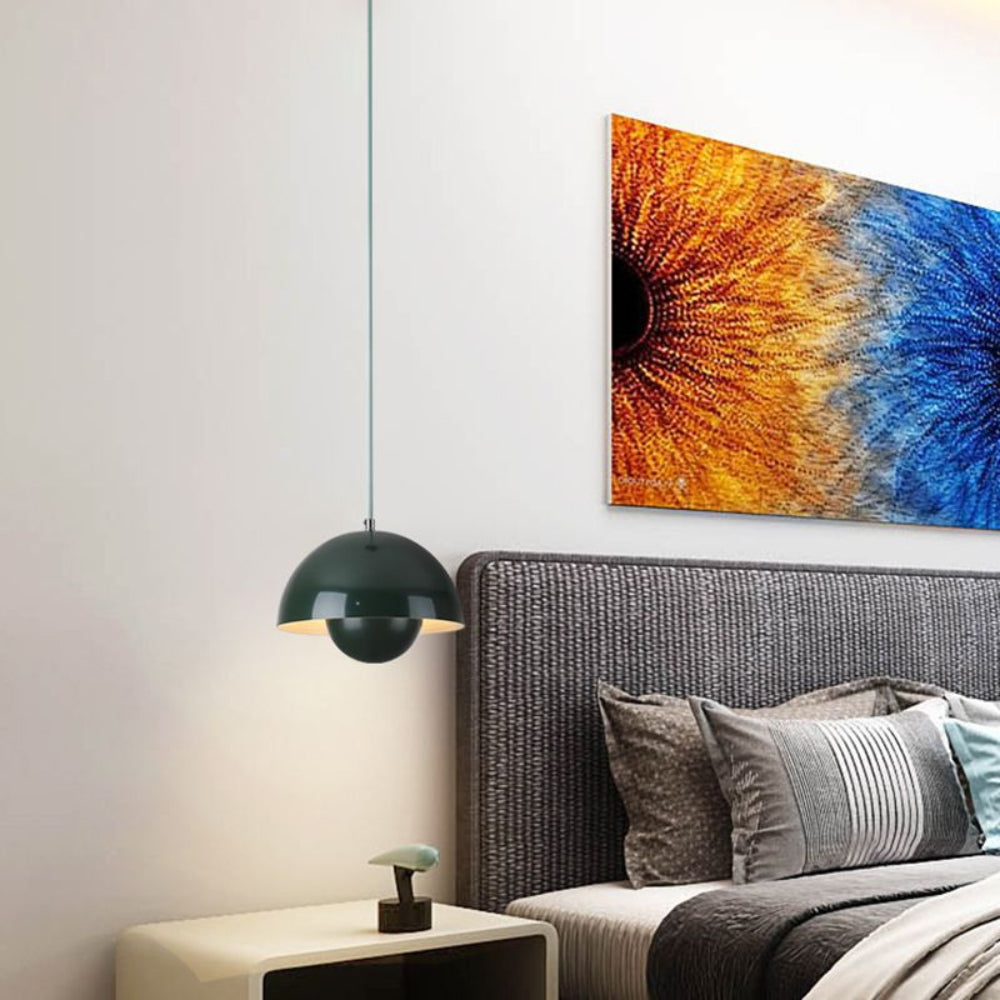 BowLift | Half-Circle Colourful Chandelier – Modern Scandinavian Ceiling Light for Dining, Living & Office