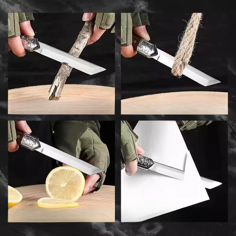 BowLift | Handcrafted Utility Knife | Japanese-Style Geometric Handle | High-Carbon Stainless Steel Blade | >60° Bevel Angle | Precision Culinary Instrument with Reinforced ABS Polymer Grip