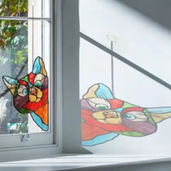 BowLift | Handmade Cat Suncatcher – Window Decoration with Style