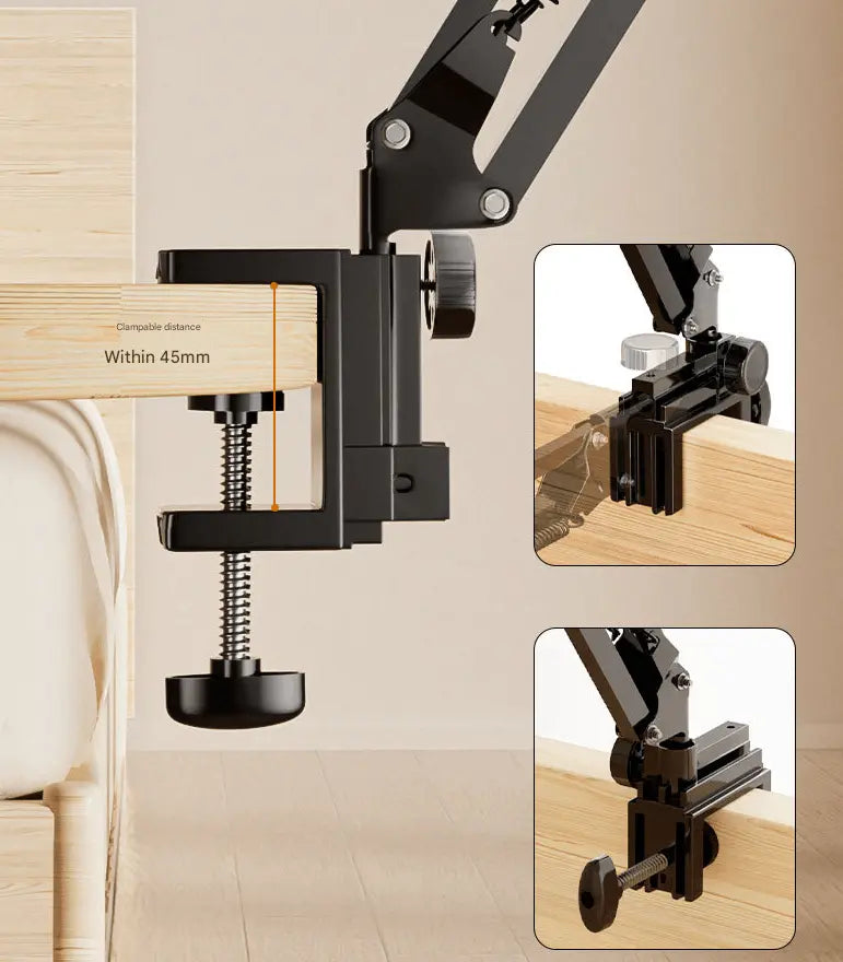 BowLift | Device holder for the bed with long arm – Holds devices up to 1.2 kg safely