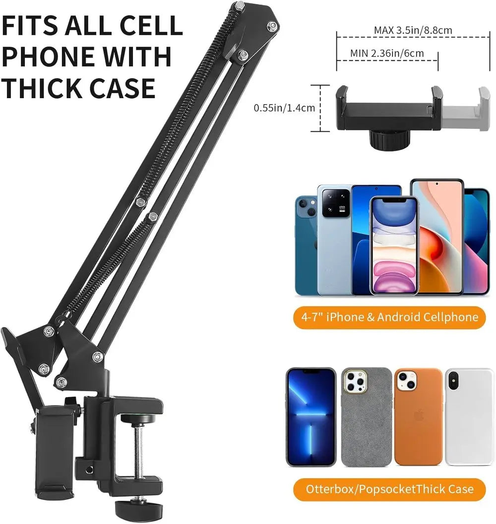 BowLift | Device holder for the bed with long arm – Holds devices up to 1.2 kg safely