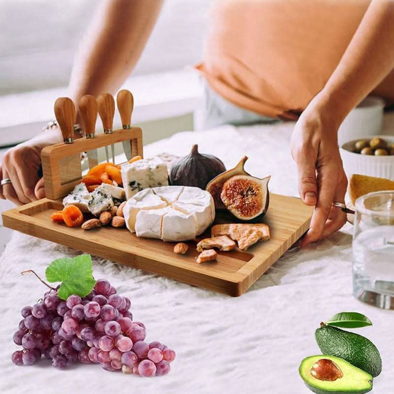 BowLift | CheeseLux – Premium Bamboo Cheese Board Set