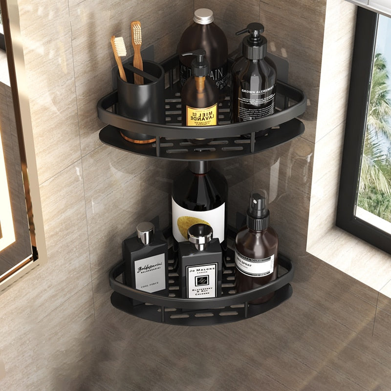 BowLift | Bathroom shelves corner shelf without drilling shower shelf holder
