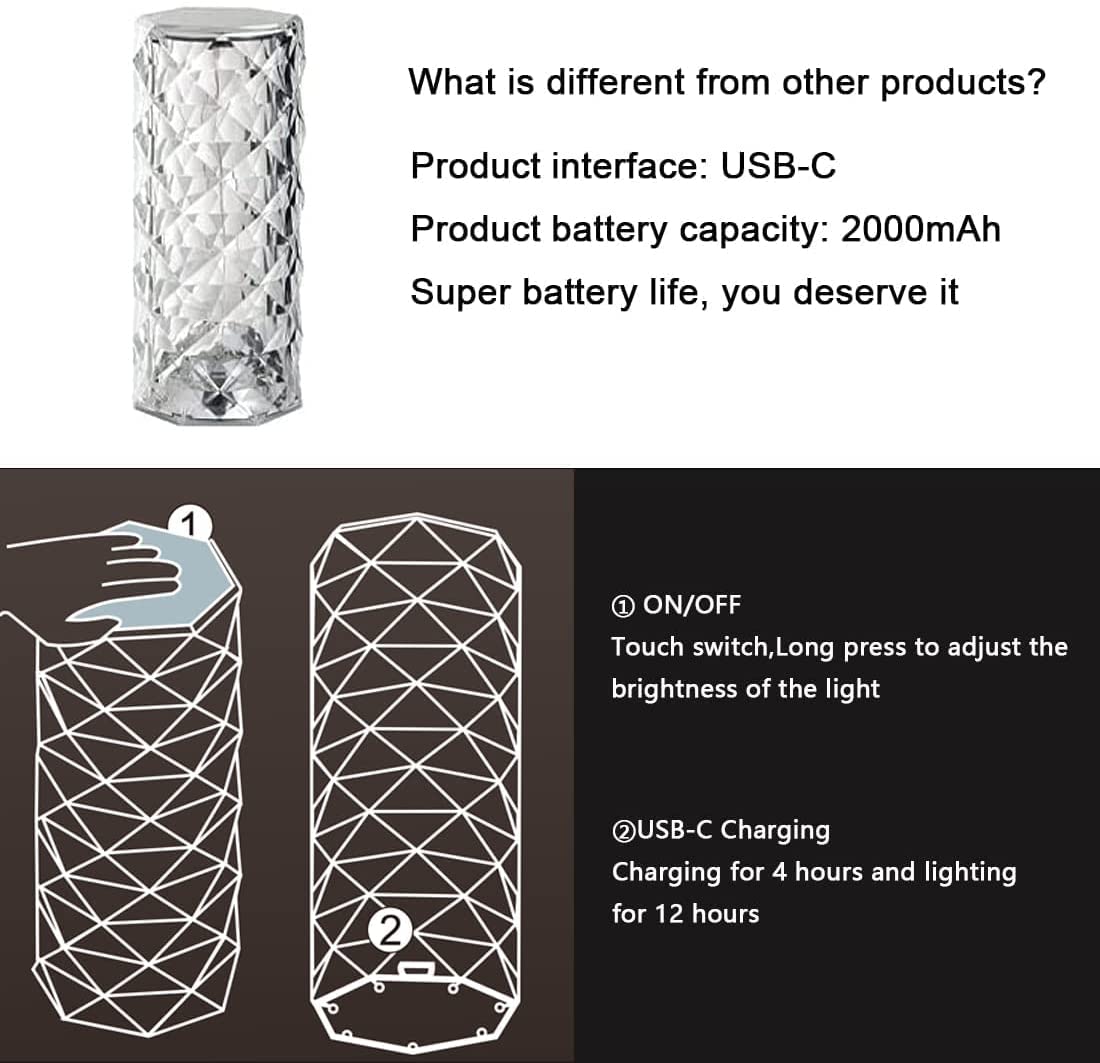 BowLift | Elegant Atmosphere Crystal Night Light