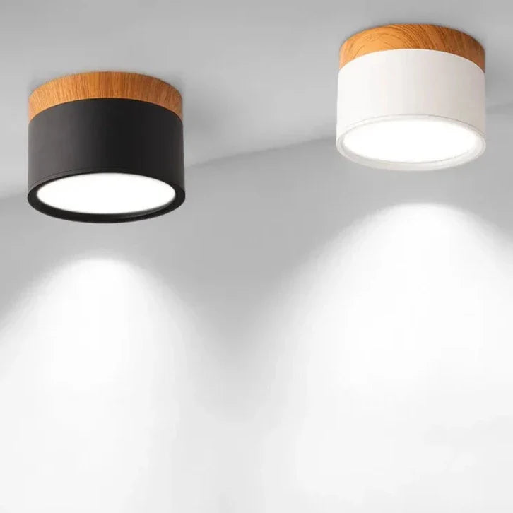 BowLift | Alante - Nordic Wood Style Surface Mounted Round Ceiling Light