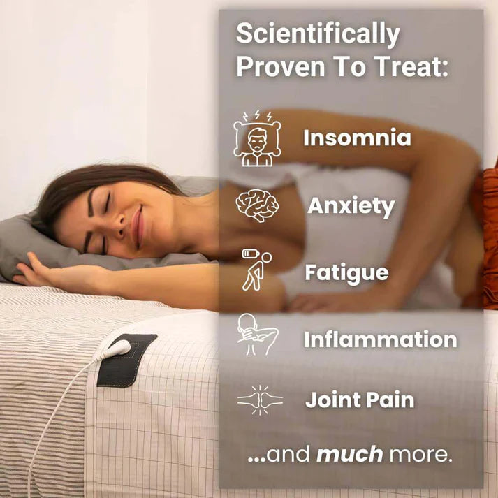 BowLift | Fitted Organic Earthing Grounding Sheet Bed - Earthing Mattress Cover with Silver Weave Technology