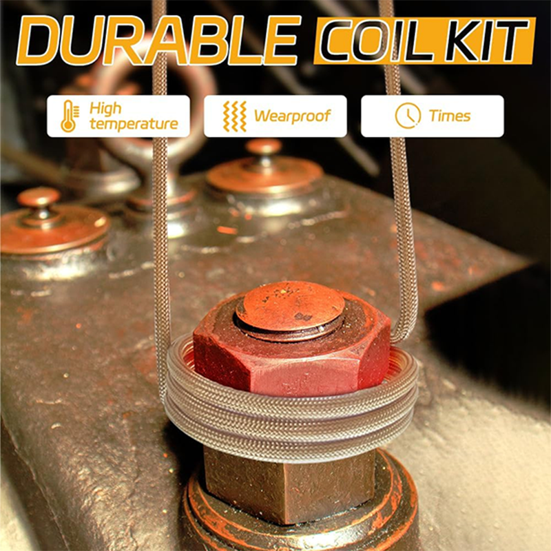 BowLift | Magnetic Induction Heater, Induction Heater Coil Kit, 10 Pieces Induction Heater Prefabricated Coils, Flexibility and Long Life, Suitable for Magnetic Induction Heaters, Remove Rusted Bolts and Nuts