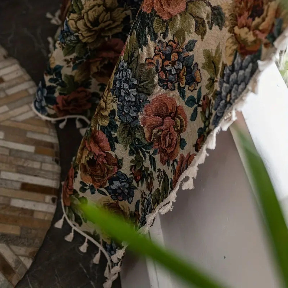 BowLift | Heritage Rose Bloom Tassels Curtain