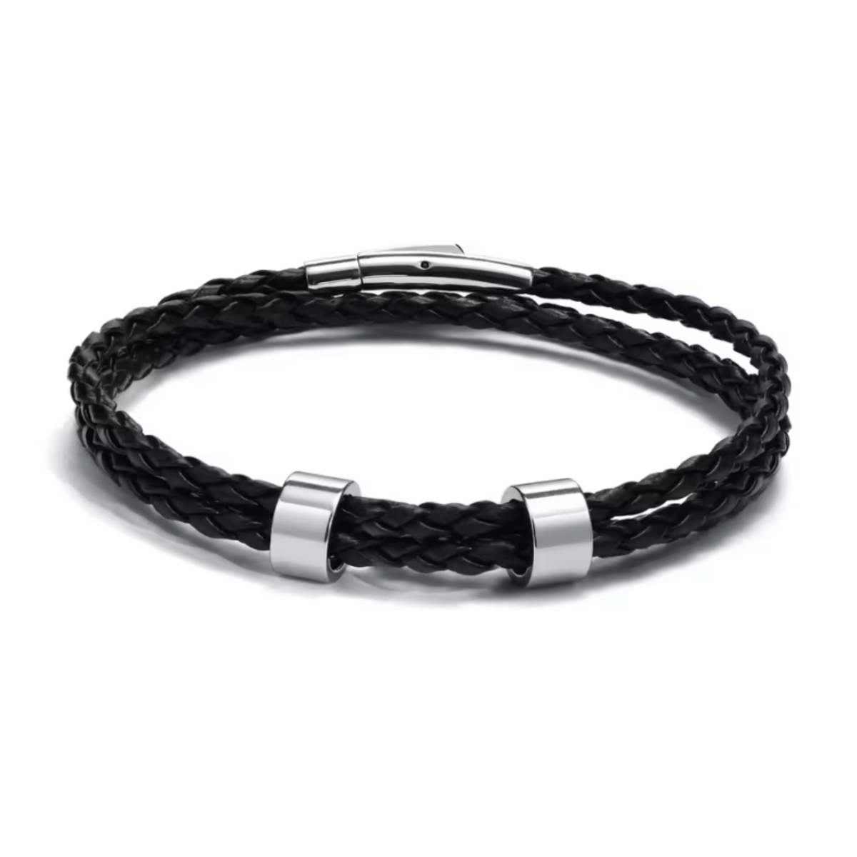 BowLift | Men's braided bracelet with personalized name beads