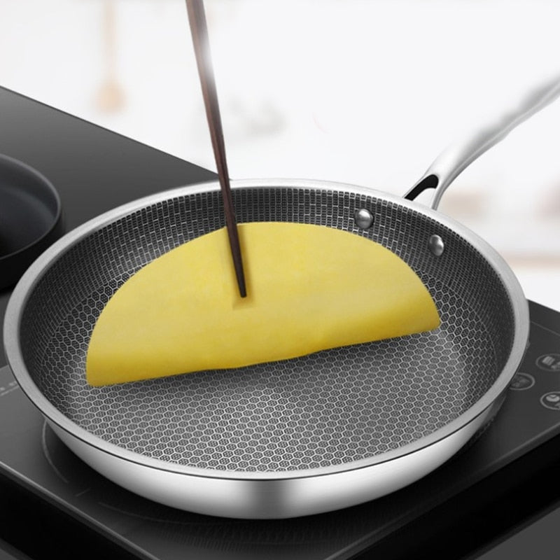 BowLift | Premium Stainless Steel Frying Pan with Non-Stick Pixel Technology – Perfect for Healthy Frying