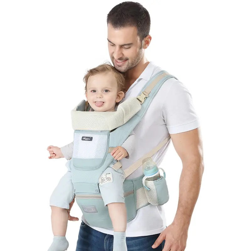 BowLift | All-Position Baby Carrier - Hip Seat Infant Toddler Backpack with Kangaroo Wrap Carrier