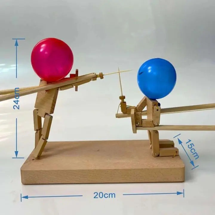 BowLift | Wooden Balloon Battle Game with 100 Balloons – Active Play Fun for Kids