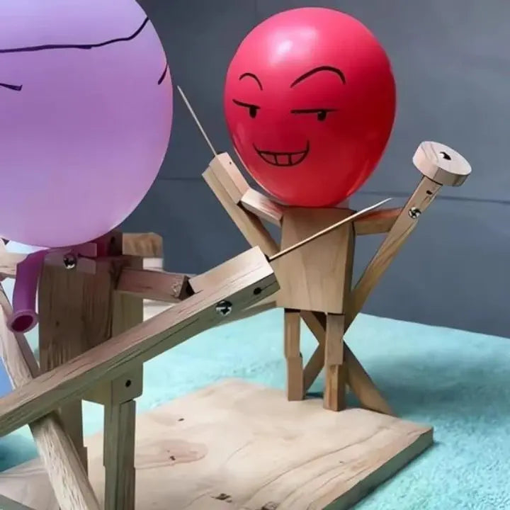BowLift | Wooden Balloon Battle Game with 100 Balloons – Active Play Fun for Kids