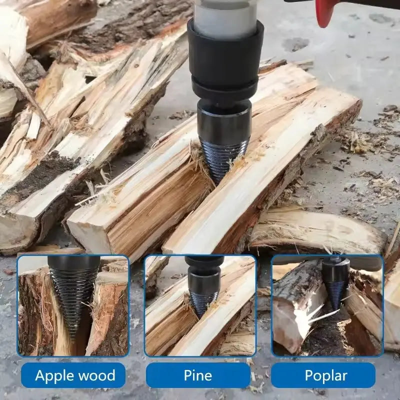 BowLift | Wood drill attachment – Efficient splitting attachment for firewood quickly and easily